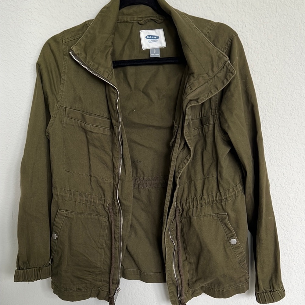 Old Navy Army Green Utility Jacket - Picture 2 of 5